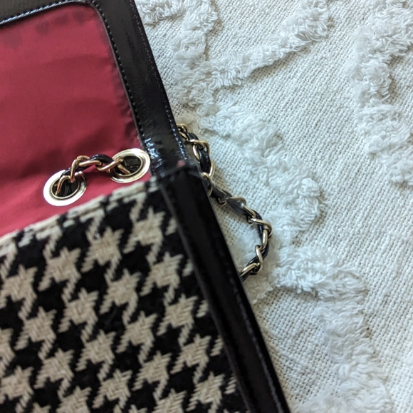 Anne Klein handbag. Vegan leather and houndstooth fabric. - Picture 4 of 7